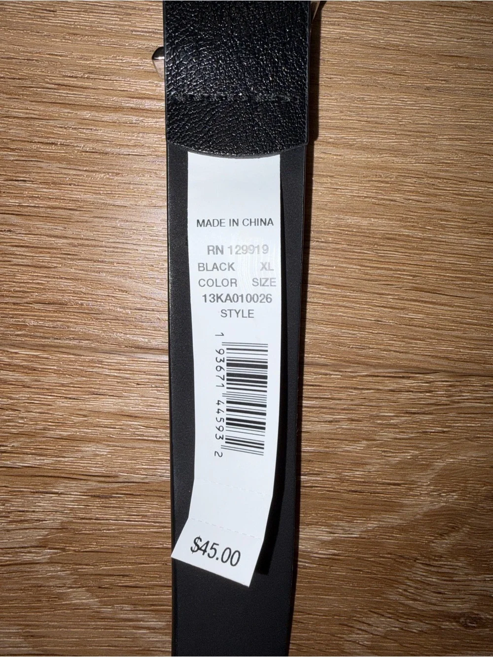 Calvin Klein Womens Belt Black Solid Logo Buckle Size XL New With Tag